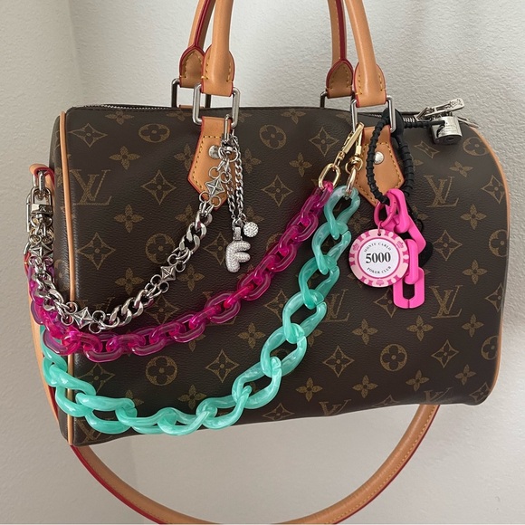 Teal Acrylic Bag Chain - Picture 1 of 3